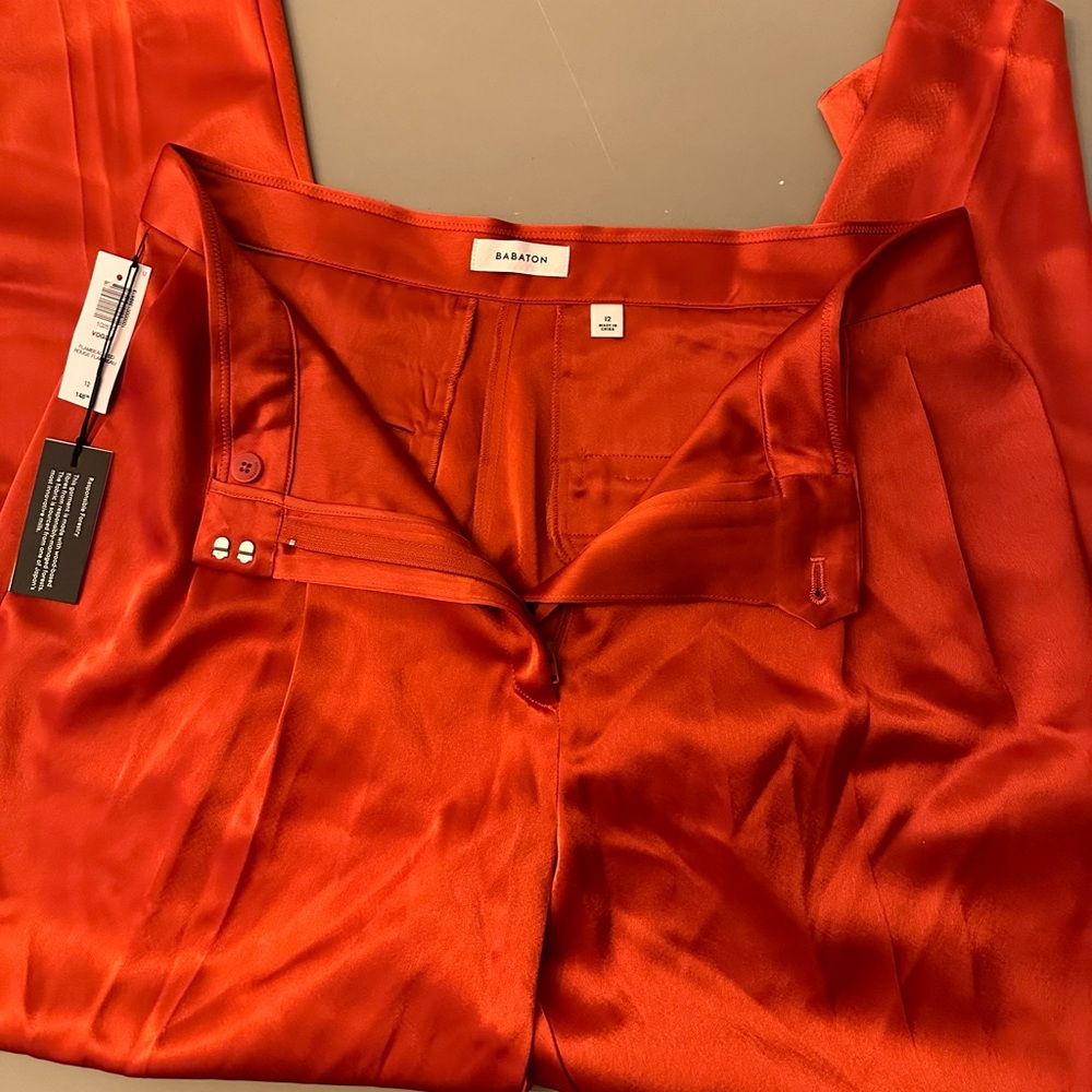 NWT Red Tapered Pants